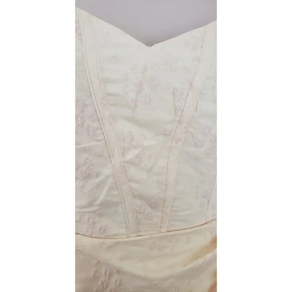 NWT STORIA DAISY EMBOSSED PRINT STRAPLESS CORSET MINI DRESS GIRLS  SIZE LARGE(8) - Picture 8 of 12